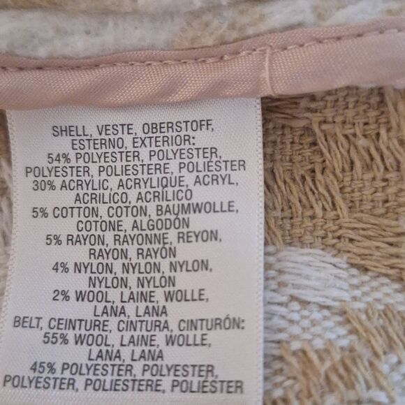 Elevenses Anthropologie Houndstooth wrap coat size M/L - Picture 8 of 8